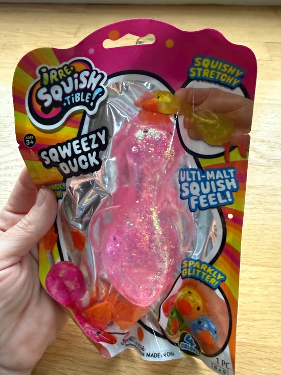 Other - Ships Today JA-RU Squishy Pink Glitter Duck! Kids Squishy Fidget Toys! NEW!